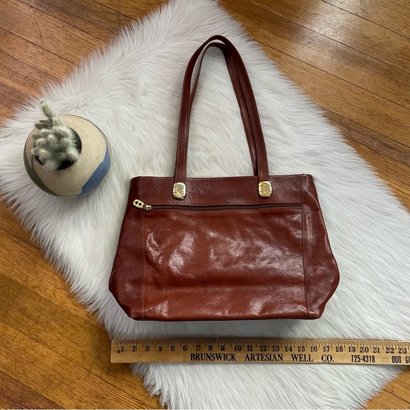 Marino Orlandi vintage 90’s large Italian leather shoulder tote travel bag - Picture 8 of 13